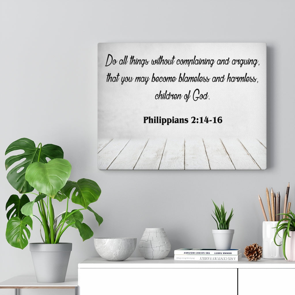 Scripture Walls Children of God Philippians 2:14-16 Scripture Bible Verse Canvas Christian Wall Art Ready to Hang Unframed-Express Your Love Gifts