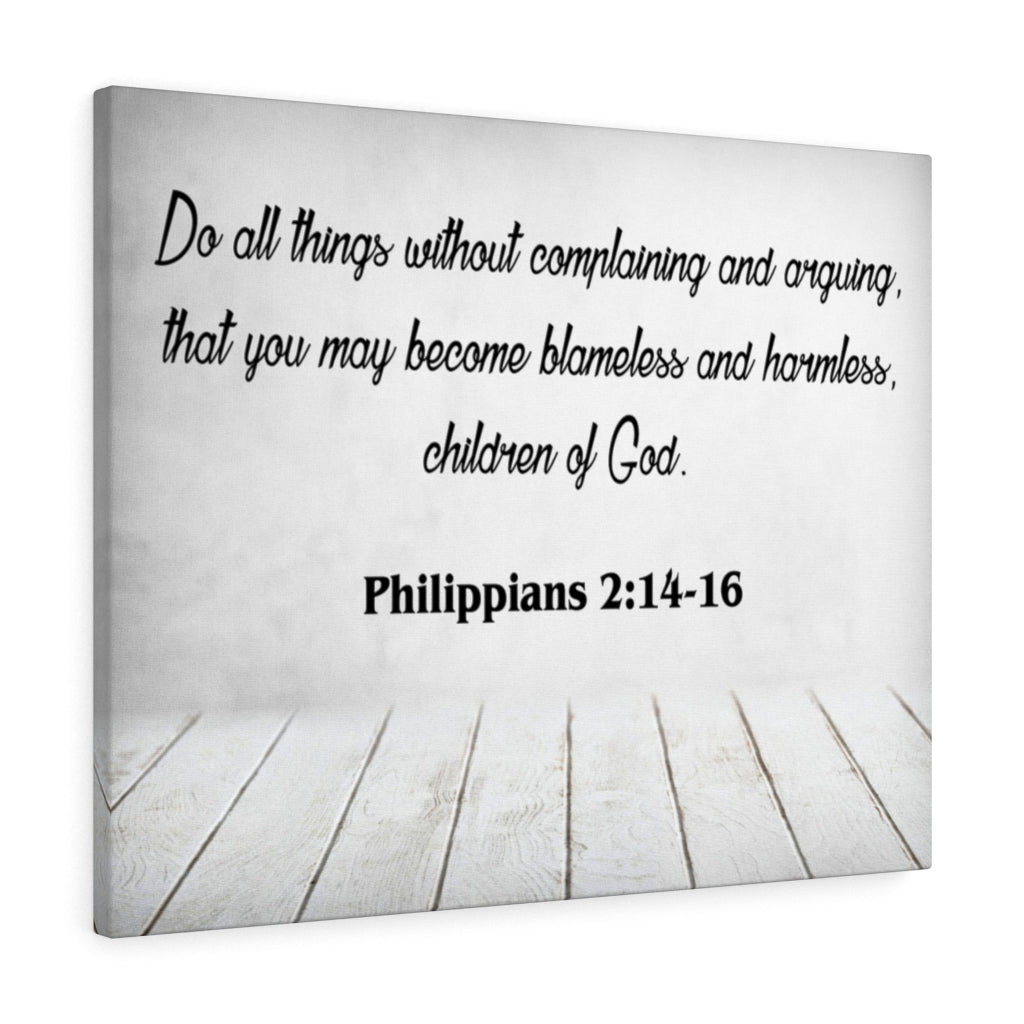 Scripture Walls Children of God Philippians 2:14-16 Scripture Bible Verse Canvas Christian Wall Art Ready to Hang Unframed-Express Your Love Gifts