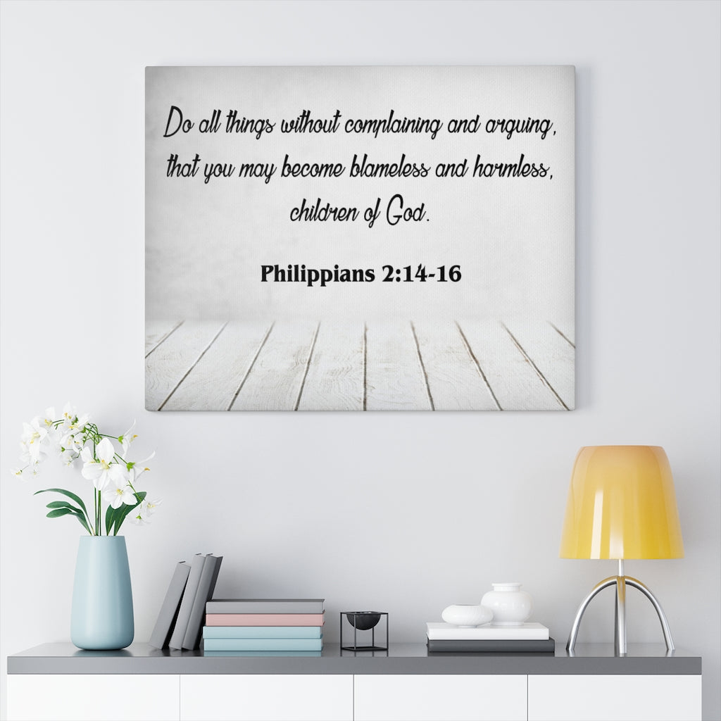 Scripture Walls Children of God Philippians 2:14-16 Scripture Bible Verse Canvas Christian Wall Art Ready to Hang Unframed-Express Your Love Gifts