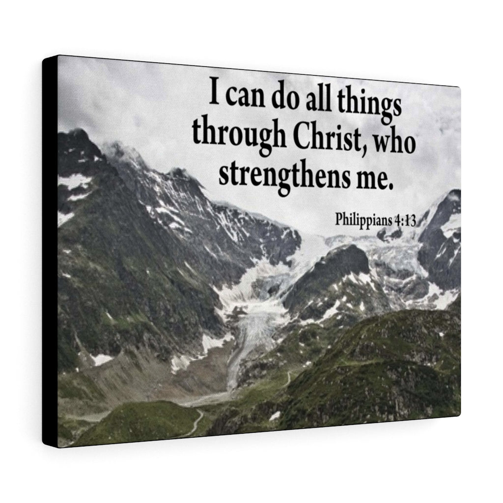 Scripture Walls Christ Strenthens Me Philippians 4:13 Bible Verse Canvas Christian Wall Art Ready to Hang Unframed-Express Your Love Gifts