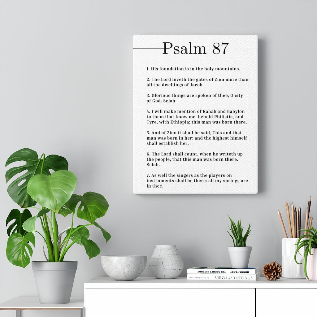 Scripture Walls City Of God Psalm 87 Bible Verse Canvas Christian Wall Art Ready to Hang Unframed-Express Your Love Gifts