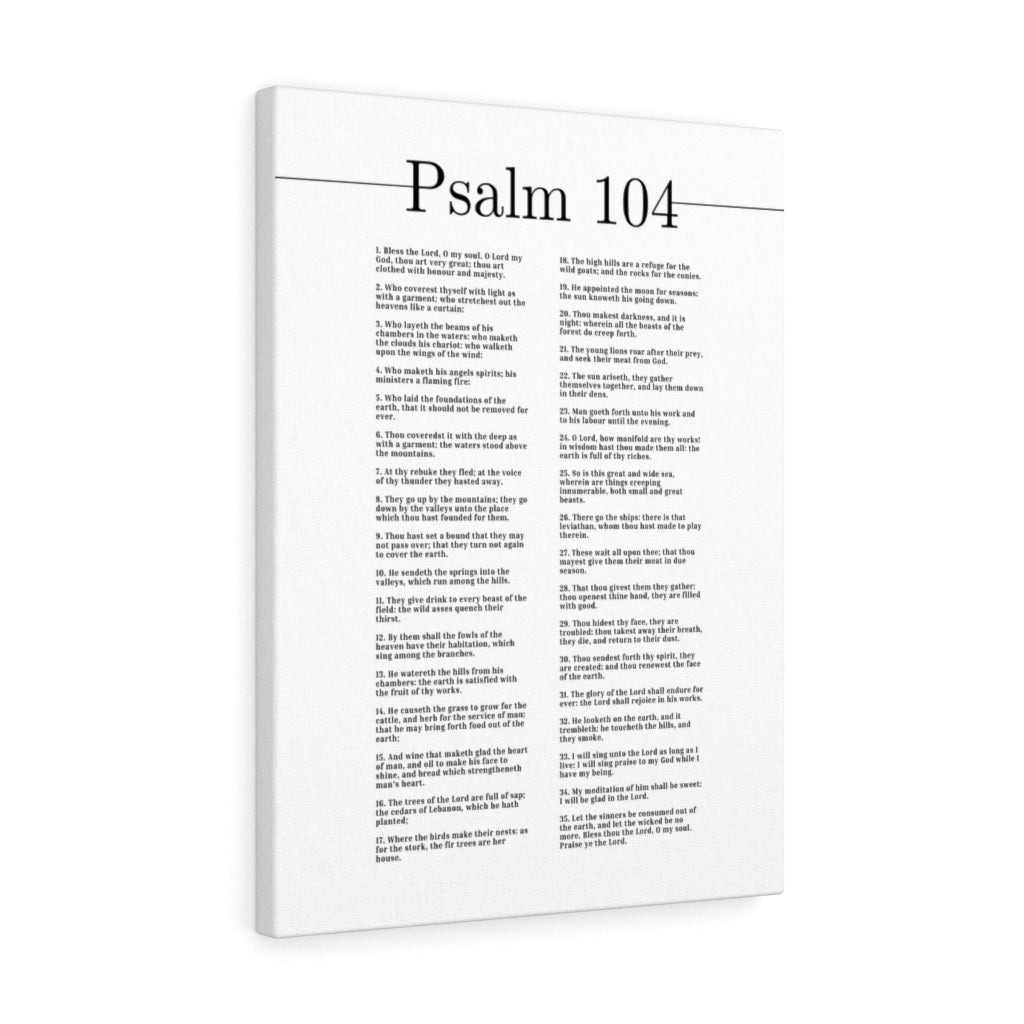 Scripture Walls Clothed In Honour And Majesty Psalm 104 Bible Verse Canvas Christian Wall Art Ready to Hang Unframed-Express Your Love Gifts