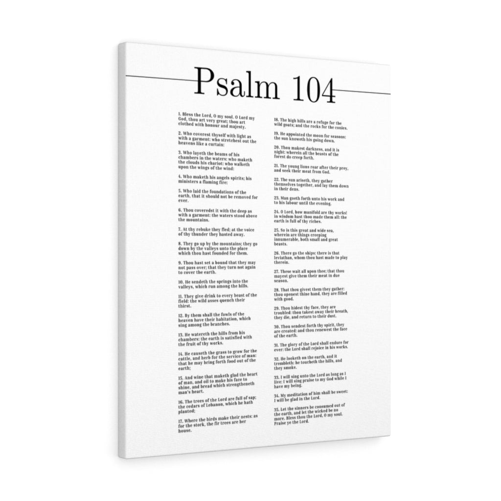 Scripture Walls Clothed In Honour And Majesty Psalm 104 Bible Verse Canvas Christian Wall Art Ready to Hang Unframed-Express Your Love Gifts