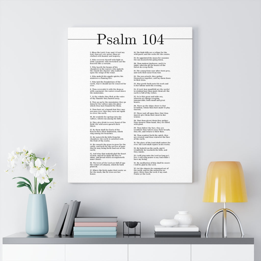 Scripture Walls Clothed In Honour And Majesty Psalm 104 Bible Verse Canvas Christian Wall Art Ready to Hang Unframed-Express Your Love Gifts