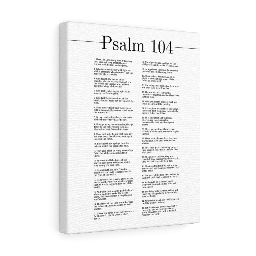 Scripture Walls Clothed In Honour And Majesty Psalm 104 Bible Verse Canvas Christian Wall Art Ready to Hang Unframed-Express Your Love Gifts