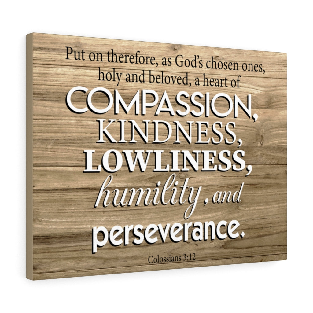 Scripture Walls Compassion Kindness Lowliness Colossians 3:12 Wall Art Christian Home Decor Unframed-Express Your Love Gifts