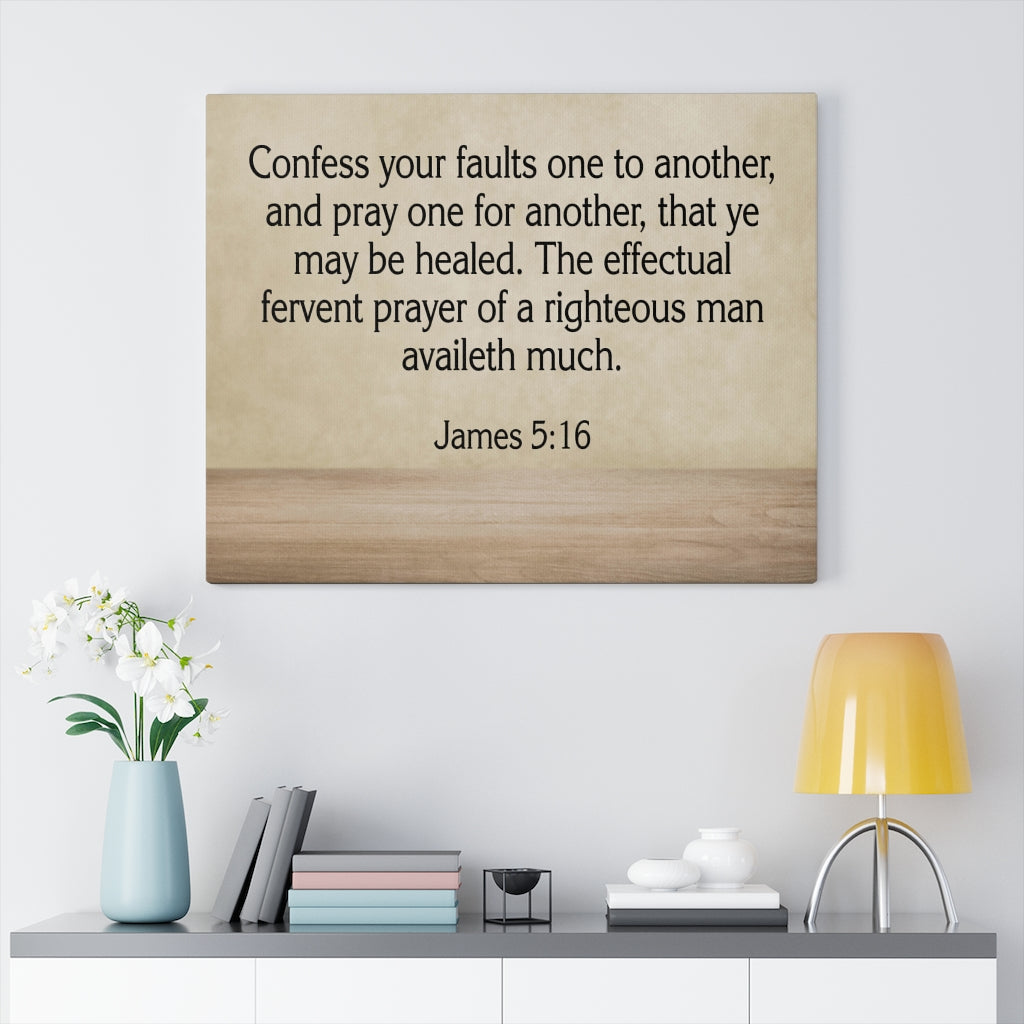 Scripture Walls Confess Your Faults James 5:16 Wall Art Christian Home Decor Unframed-Express Your Love Gifts