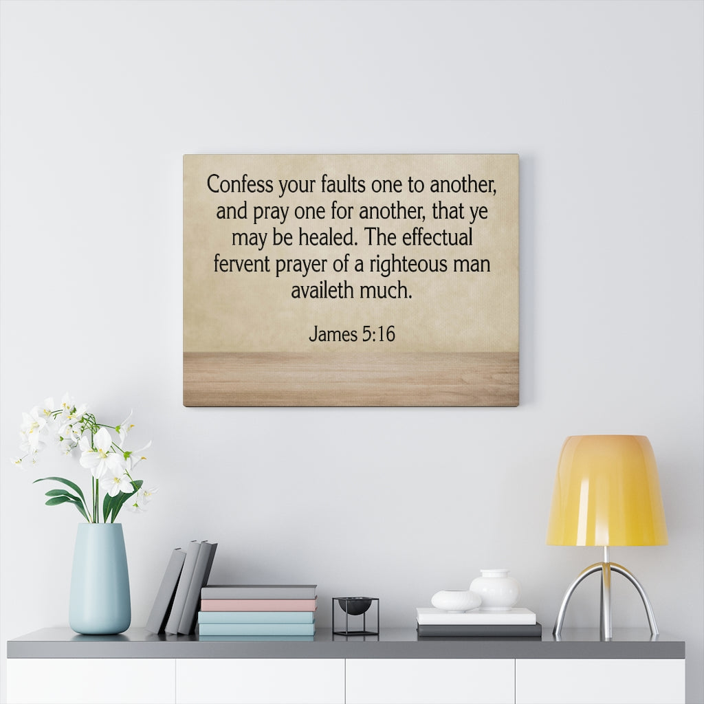 Scripture Walls Confess Your Faults James 5:16 Wall Art Christian Home Decor Unframed-Express Your Love Gifts