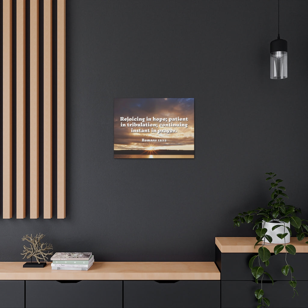 Scripture Walls Continuing Instant In Prayer Romans 12:12 Bible Verse Canvas Christian Wall Art Ready to Hang Unframed-Express Your Love Gifts