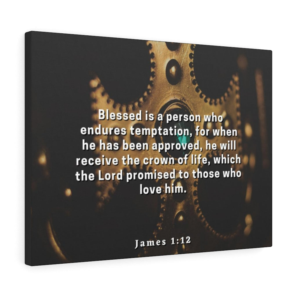 Scripture Walls Crown Of Life James 1:12 Bible Verse Canvas Christian Wall Art Ready to Hang Unframed-Express Your Love Gifts