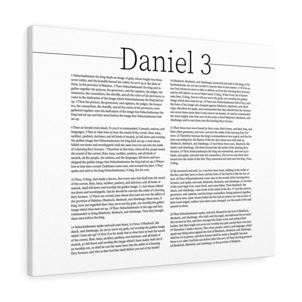 Scripture Walls Daniel 3 Chapter Bible Canvas Christian Wall Art Ready to Hang Unframed-Express Your Love Gifts