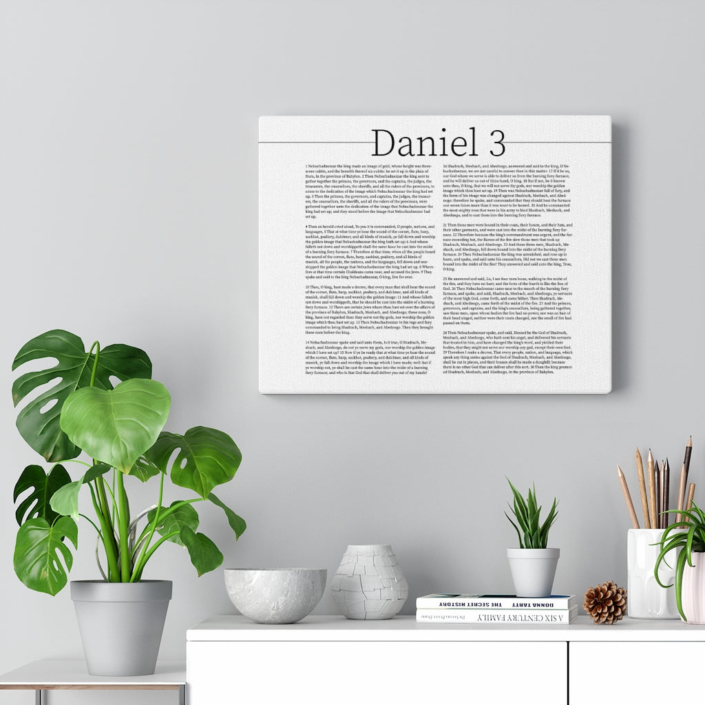 Scripture Walls Daniel 3 Chapter Bible Canvas Christian Wall Art Ready to Hang Unframed-Express Your Love Gifts