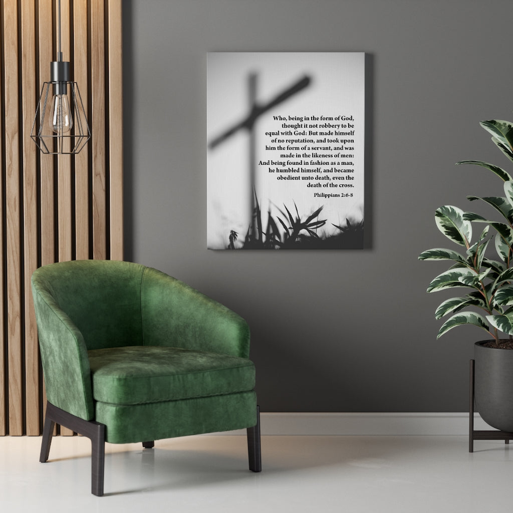 Scripture Walls Death of The Cross Philippians 2:6-8 Wall Art Christian Home Decor Unframed-Express Your Love Gifts