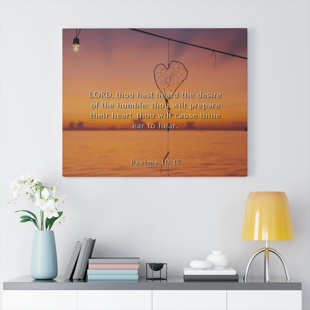 Scripture Walls Desire Of The Humbles Psalms 10:17 Bible Verse Canvas Christian Wall Art Ready to Hang Unframed-Express Your Love Gifts