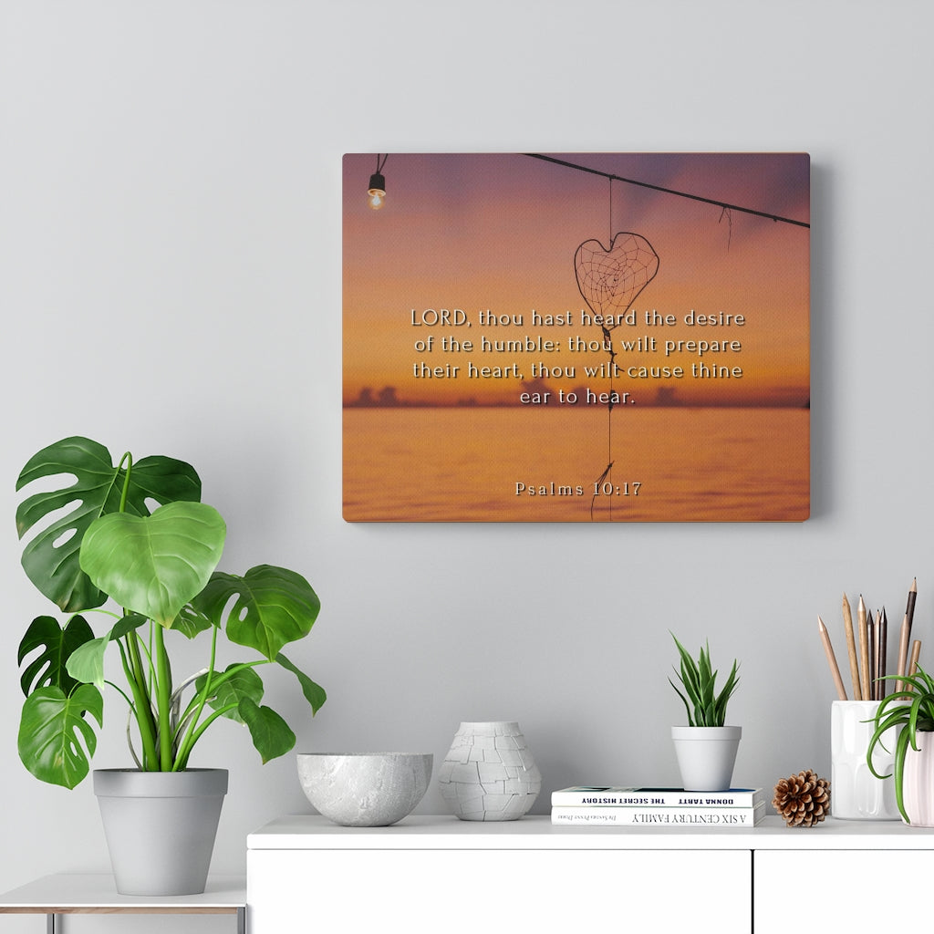 Scripture Walls Desire Of The Humbles Psalms 10:17 Bible Verse Canvas Christian Wall Art Ready to Hang Unframed-Express Your Love Gifts