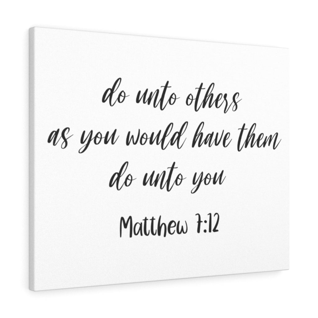 Scripture Walls Do Unto Others Matthew 7:12 Bible Verse Canvas Christian Wall Art Ready to Hang Unframed-Express Your Love Gifts