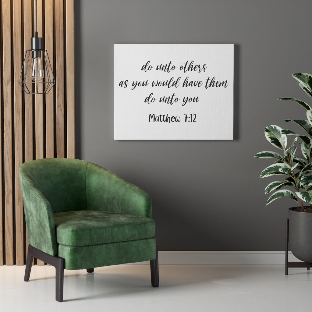 Scripture Walls Do Unto Others Matthew 7:12 Bible Verse Canvas Christian Wall Art Ready to Hang Unframed-Express Your Love Gifts