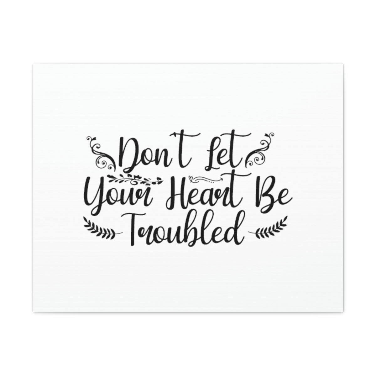 Scripture Walls Don&#39;t Let Your Heart Be Troubled John 14:27 Christian Wall Art Bible Verse Print Ready to Hang Unframed-Express Your Love Gifts
