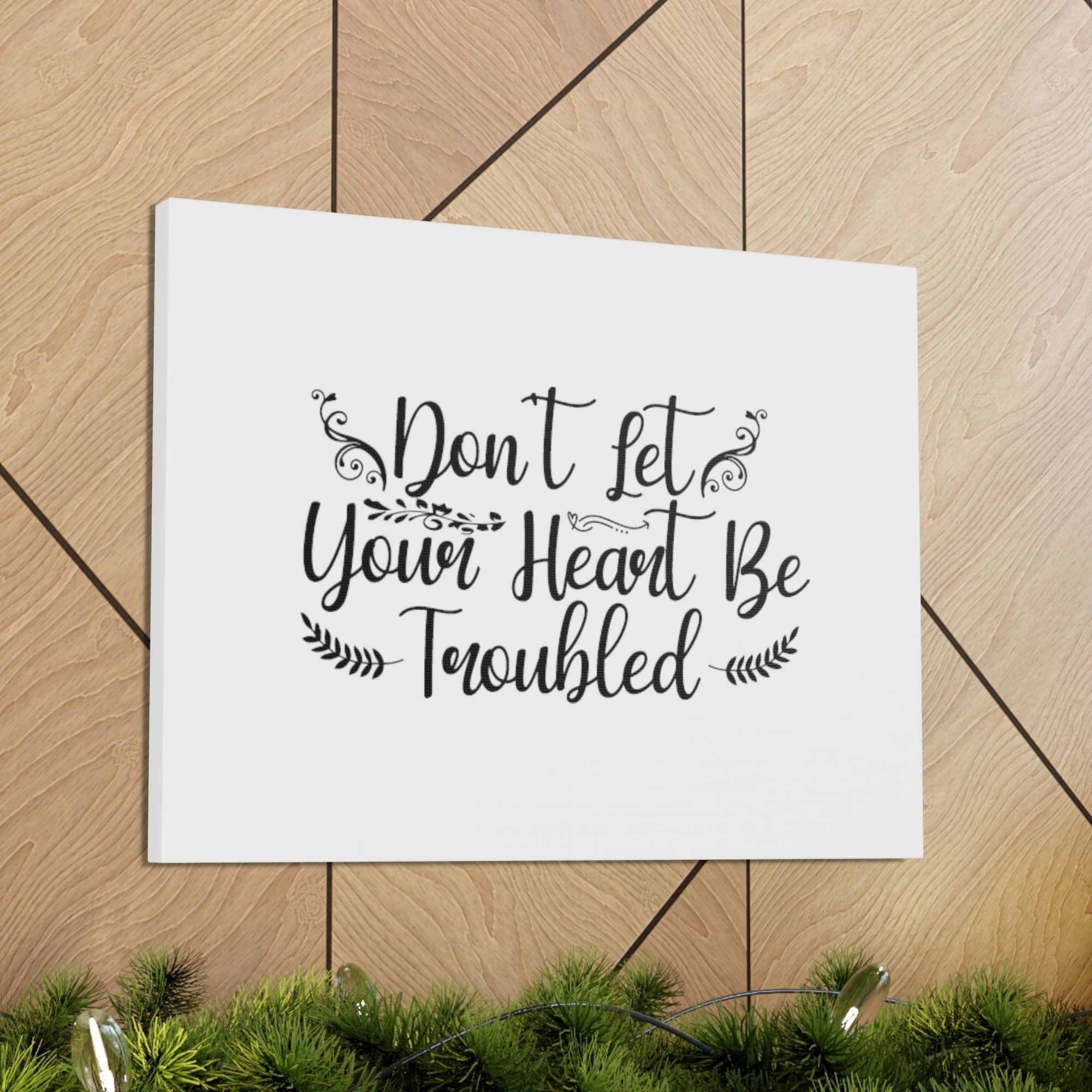 Scripture Walls Don't Let Your Heart Be Troubled John 14:27 Christian Wall Art Bible Verse Print Ready to Hang Unframed-Express Your Love Gifts