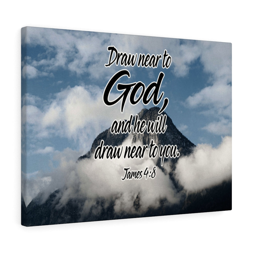 Scripture Walls Draw Near to God James 4:8 Bible Verse Canvas Christian Wall Art Ready to Hang Unframed-Express Your Love Gifts