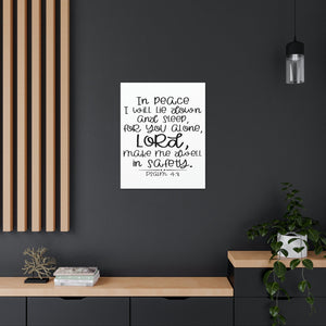 Scripture Walls Dwell In Safety Psalm 4:8 Christian Wall Art Print Ready to Hang Unframed-Express Your Love Gifts