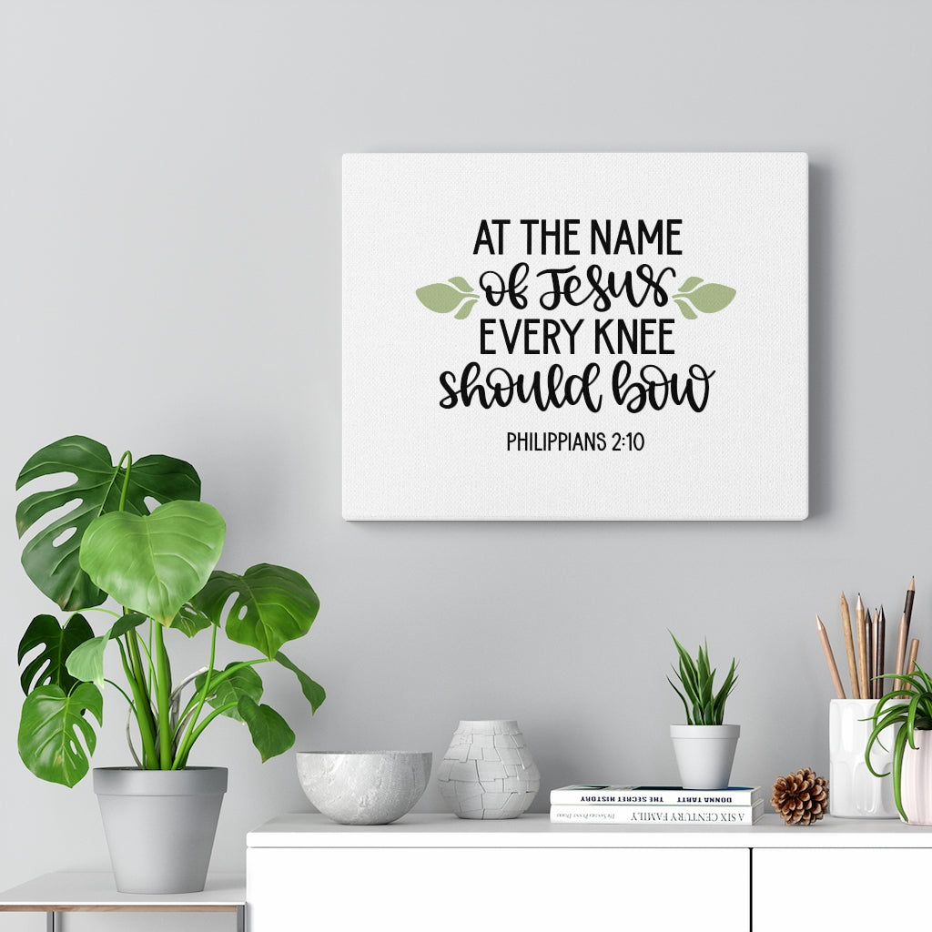 Scripture Walls Every Knee Should Bow Philippians 2:10 Bible Verse Canvas Christian Wall Art Ready to Hang Unframed-Express Your Love Gifts