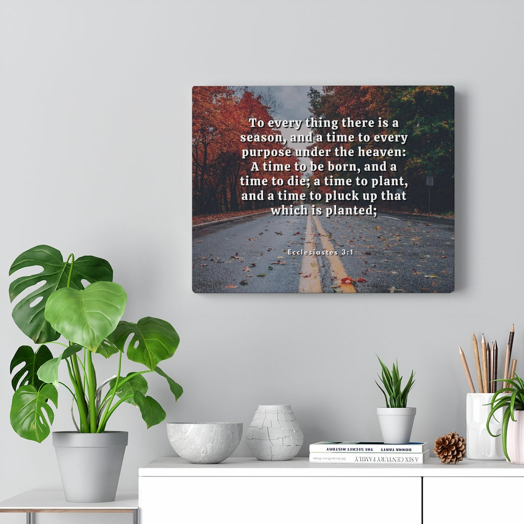 Scripture Walls Every Purpose Ecclesiastes 3:1 Bible Verse Canvas Christian Wall Art Ready to Hang Unframed-Express Your Love Gifts