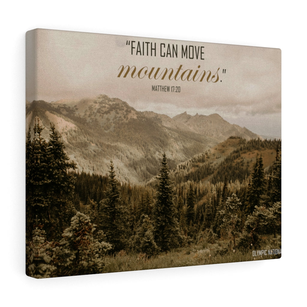 Scripture Walls Faith Can Move Matthew 17:20 Bible Verse Canvas Christian Wall Art Ready to Hang Unframed-Express Your Love Gifts