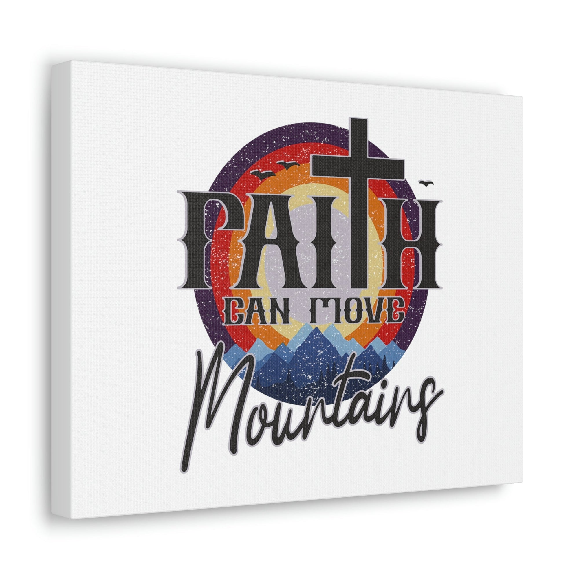 Scripture Walls Faith Can Move Mountains Matthew 21:21 Colored Christian Wall Art Bible Verse Print Ready to Hang Unframed-Express Your Love Gifts
