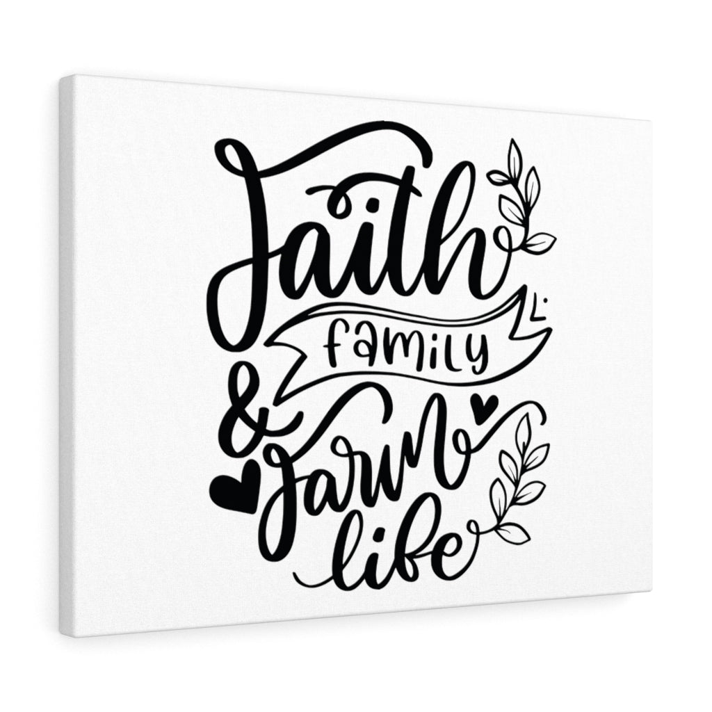 Scripture Walls Faith Family Farm Life Bible Verse Canvas Christian Wall Art Ready to Hang Unframed-Express Your Love Gifts