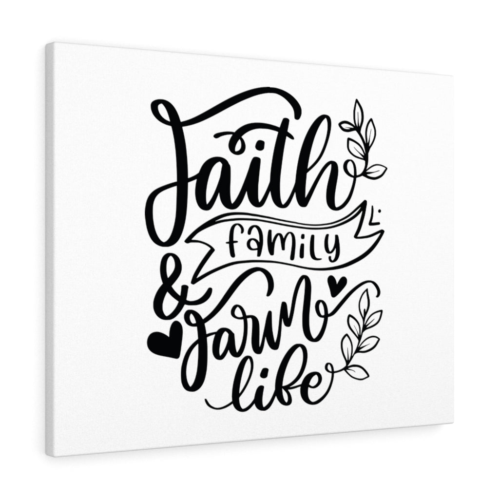 Scripture Walls Faith Family Farm Life Bible Verse Canvas Christian Wall Art Ready to Hang Unframed-Express Your Love Gifts