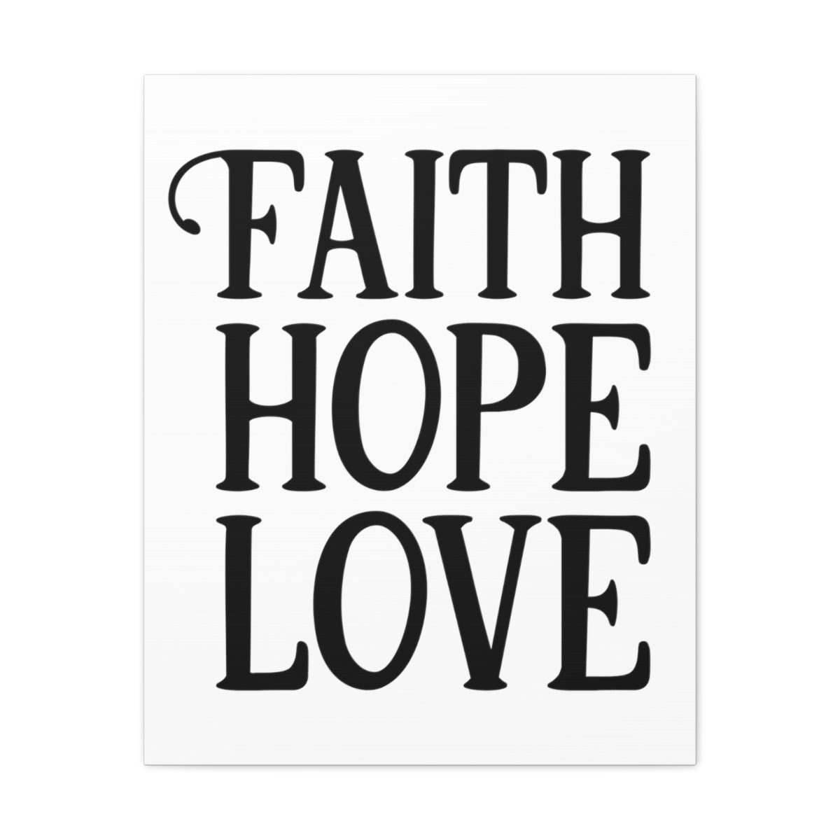Scripture Walls Faith Hope Love 1 Corinthians 13:13 Christian Wall Art Print Ready to Hang Unframed-Express Your Love Gifts