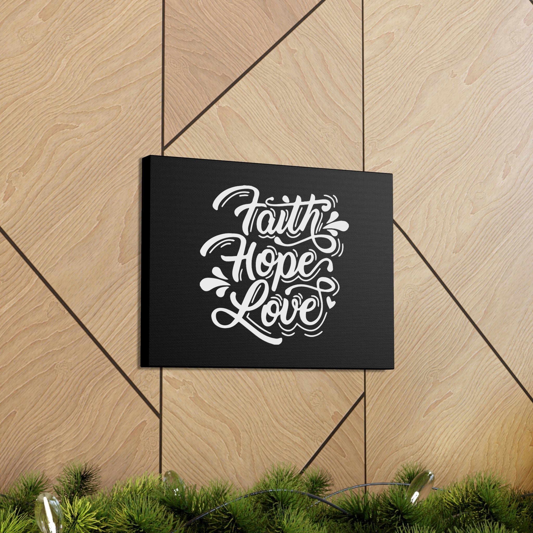 Faith, Hope & Love - 1 Corinthians 13:13, 8x8 Canvas – Canvases for Christ