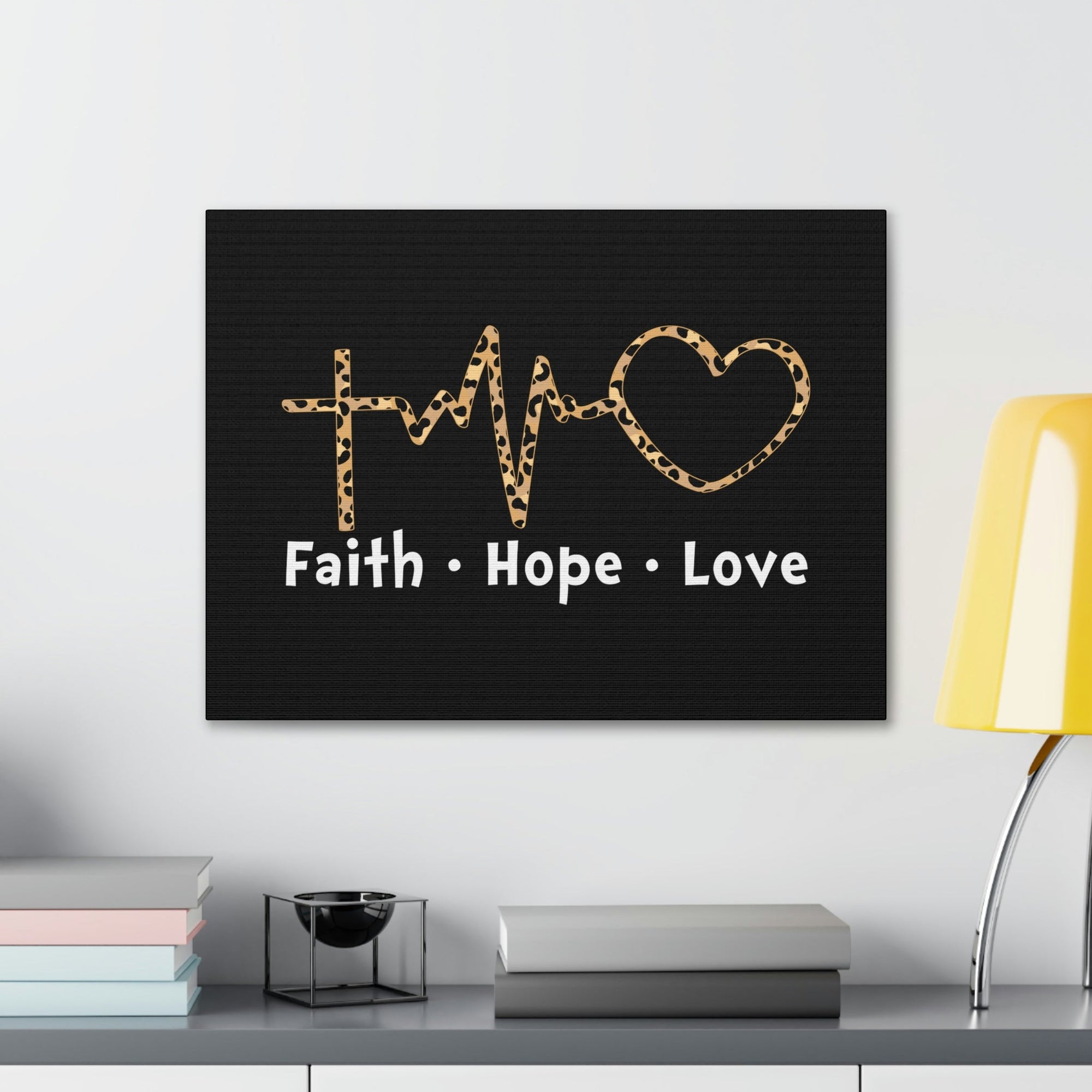 Scripture Walls Faith, Hope, Love 1 Corinthians 13:13 Heartbeart Christian Wall Art Bible Verse Print Ready to Hang Unframed-Express Your Love Gifts