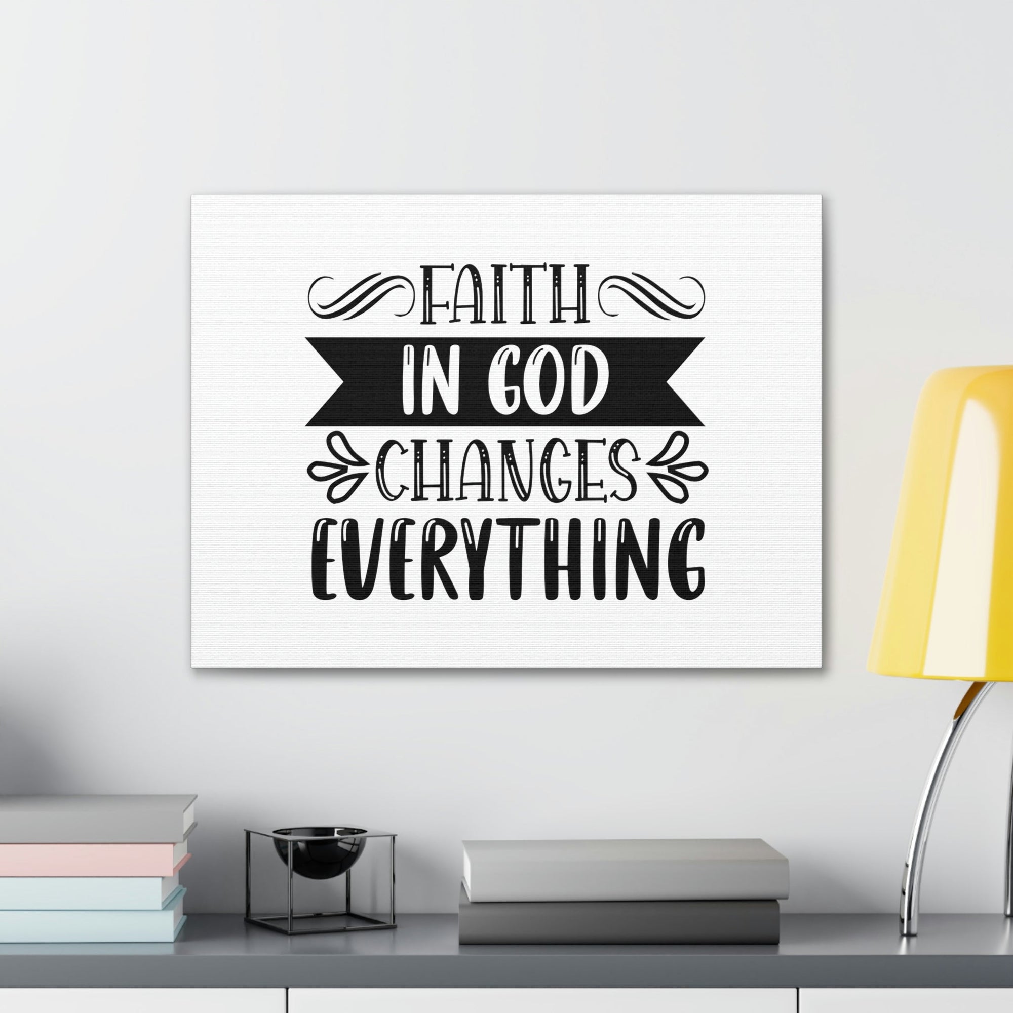 Scripture Walls Faith In God Changes Everything 2 Corinthians 5:17 Christian Wall Art Bible Verse Print Ready to Hang Unframed-Express Your Love Gifts