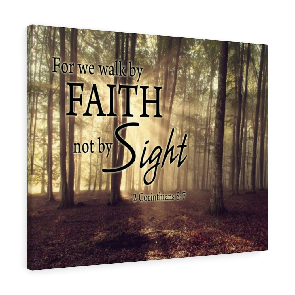 Scripture Walls Faith Not By Sight 2 Corinthians 5:7 Bible Verse Canvas Christian Wall Art Ready to Hang Unframed-Express Your Love Gifts