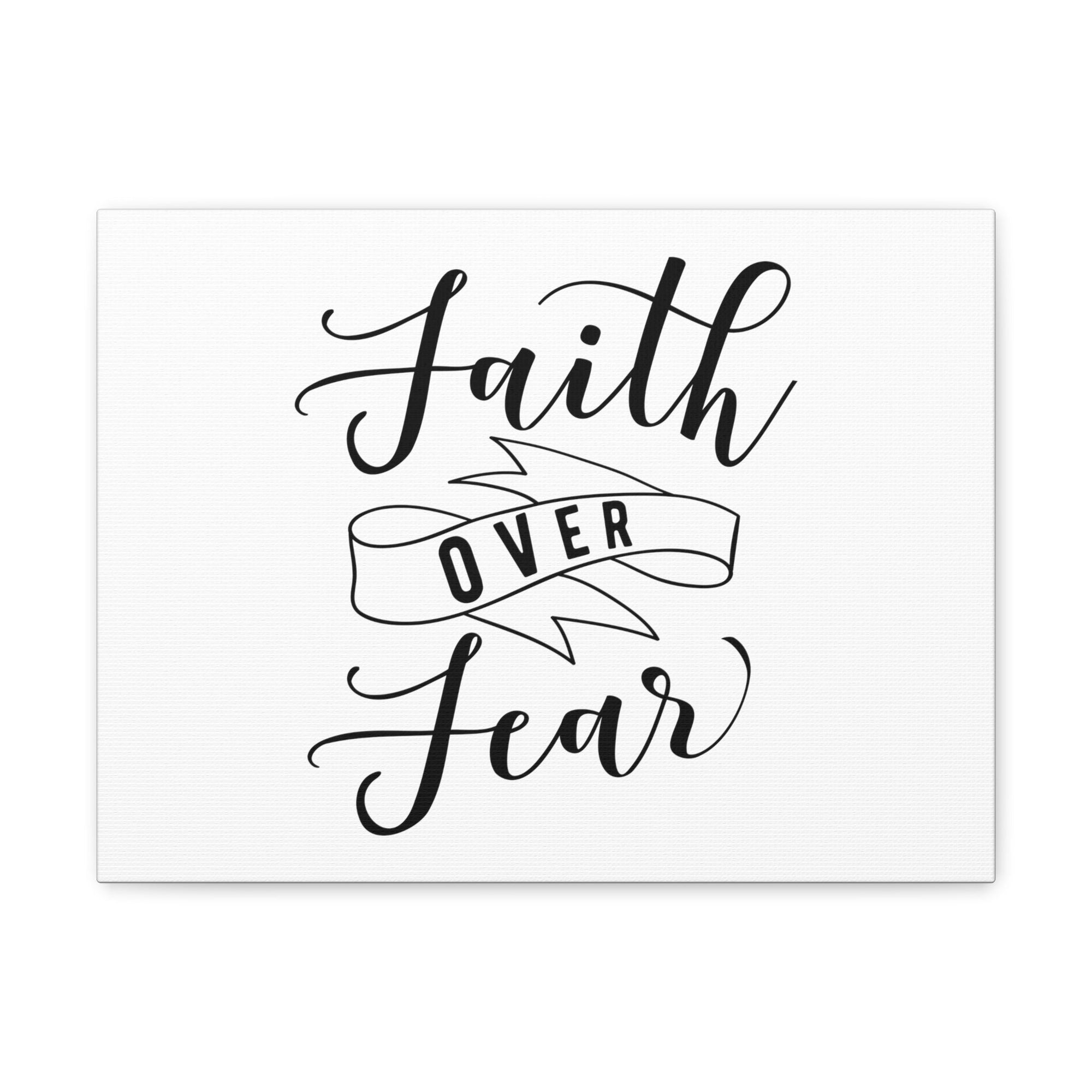 Scripture Walls Faith Over Fear Isaiah 41:10 Ribbon Christian Wall Art Bible Verse Print Ready to Hang Unframed-Express Your Love Gifts