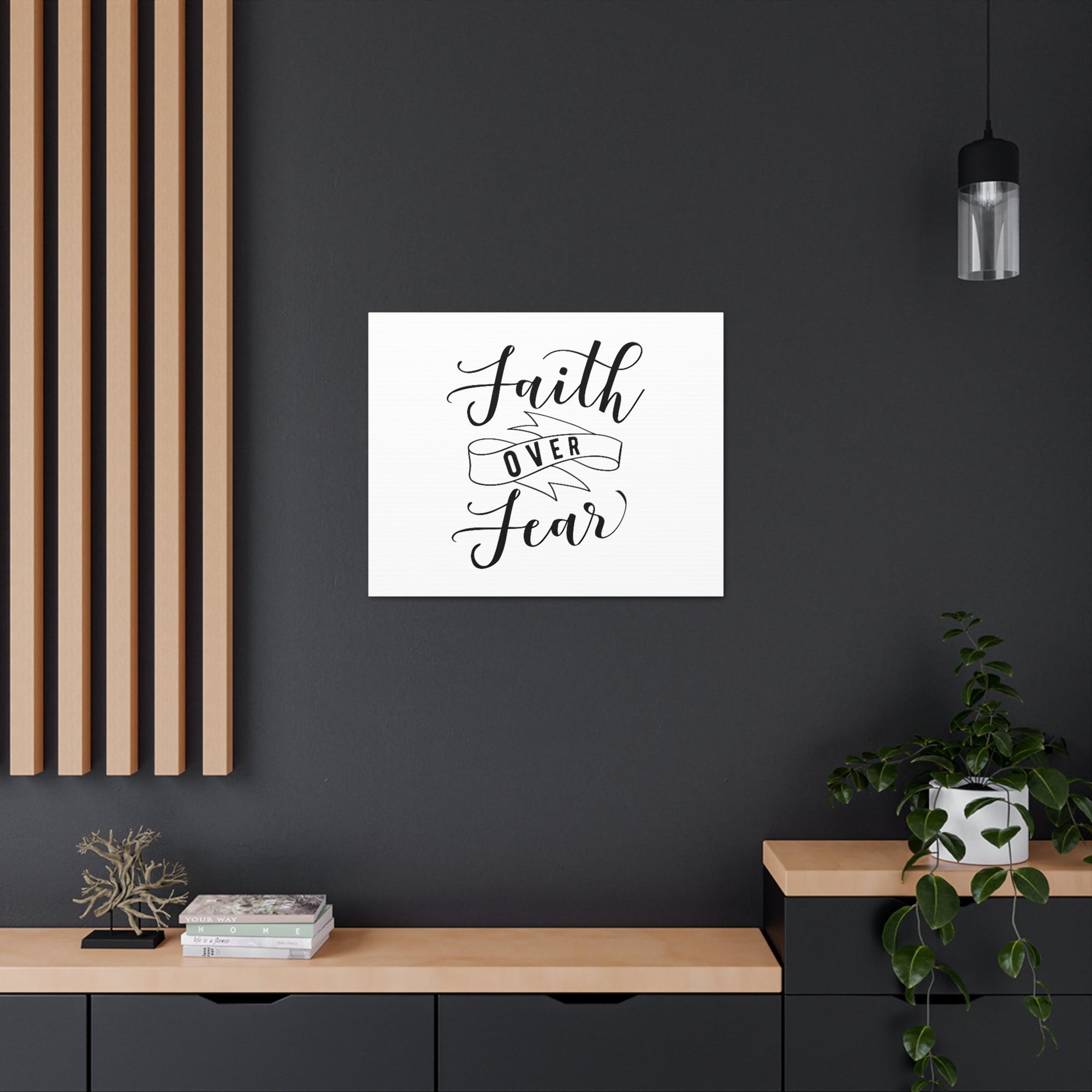 Scripture Walls Faith Over Fear Isaiah 41:10 Ribbon Christian Wall Art Bible Verse Print Ready to Hang Unframed-Express Your Love Gifts