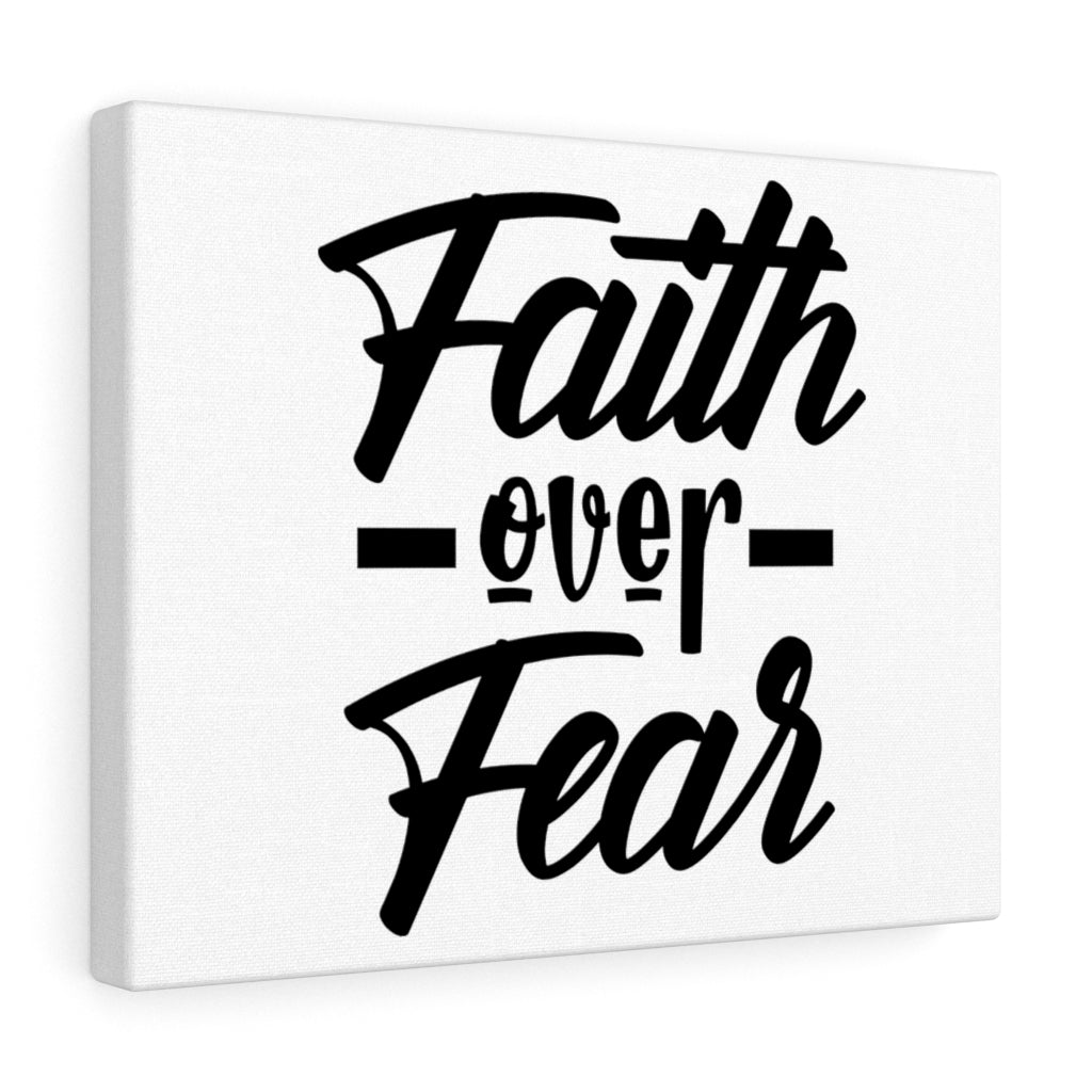 Scripture Walls Faith Over Fear Line Bible Verse Canvas Christian Wall Art Ready to Hang Unframed-Express Your Love Gifts