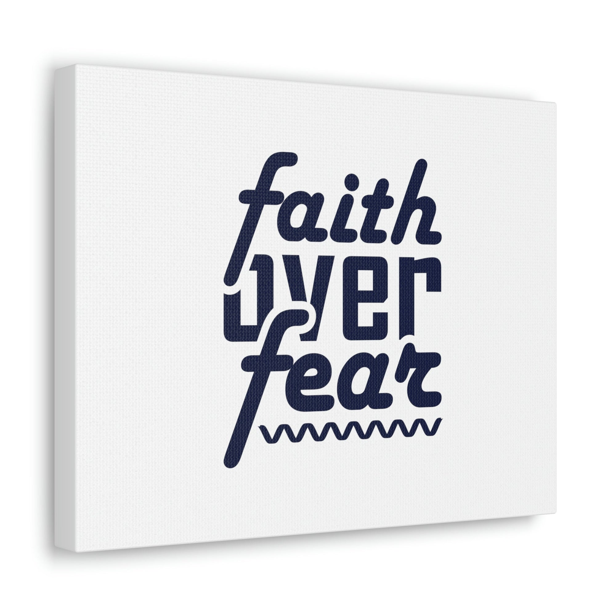 Scripture Walls Faith Over Fear Mark 4:40 ZigZag Christian Wall Art Bible Verse Print Ready to Hang Unframed-Express Your Love Gifts
