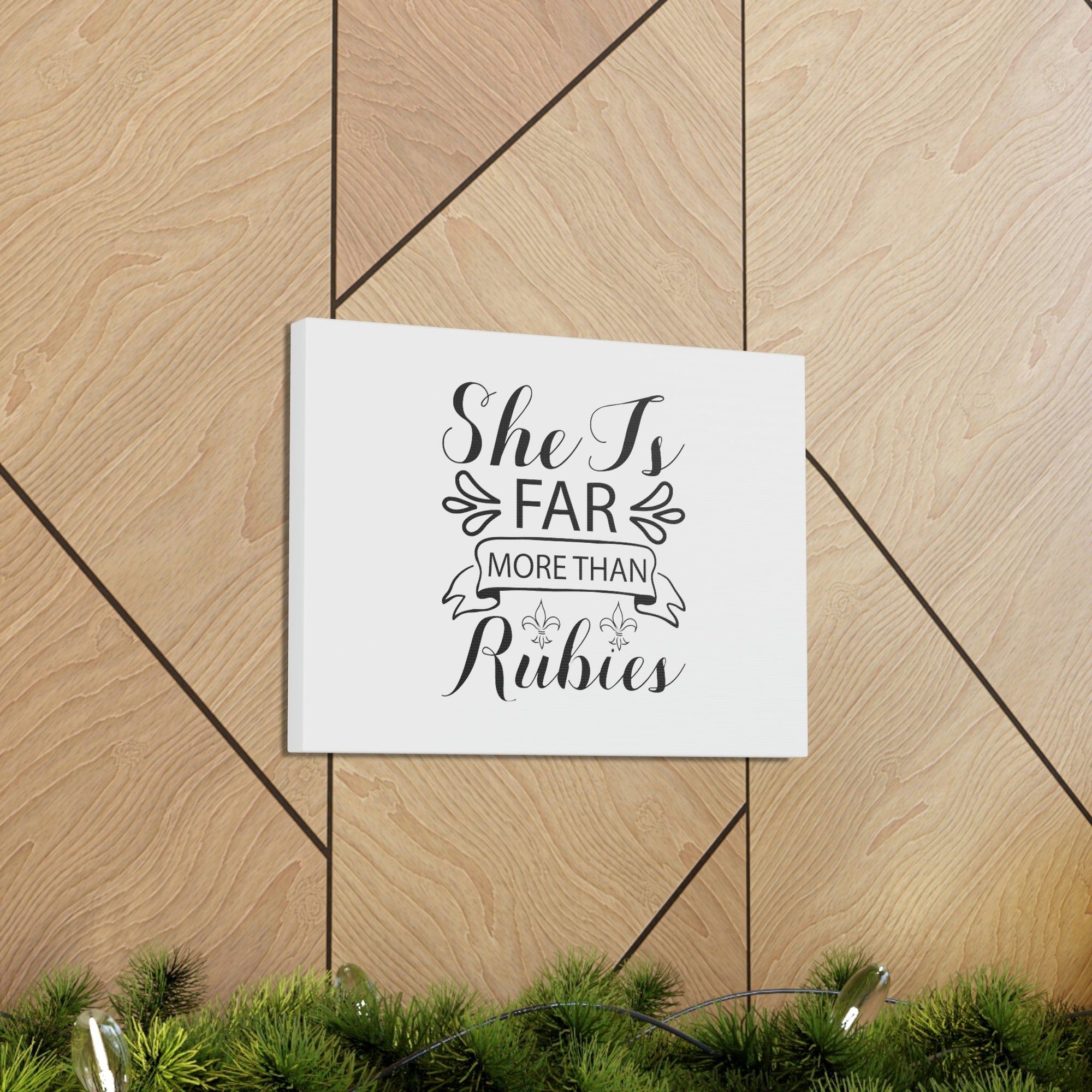 Scripture Walls Far More Than Rubies Proverbs 3:15 Banner Christian Wall Art Bible Verse Print Ready to Hang Unframed-Express Your Love Gifts