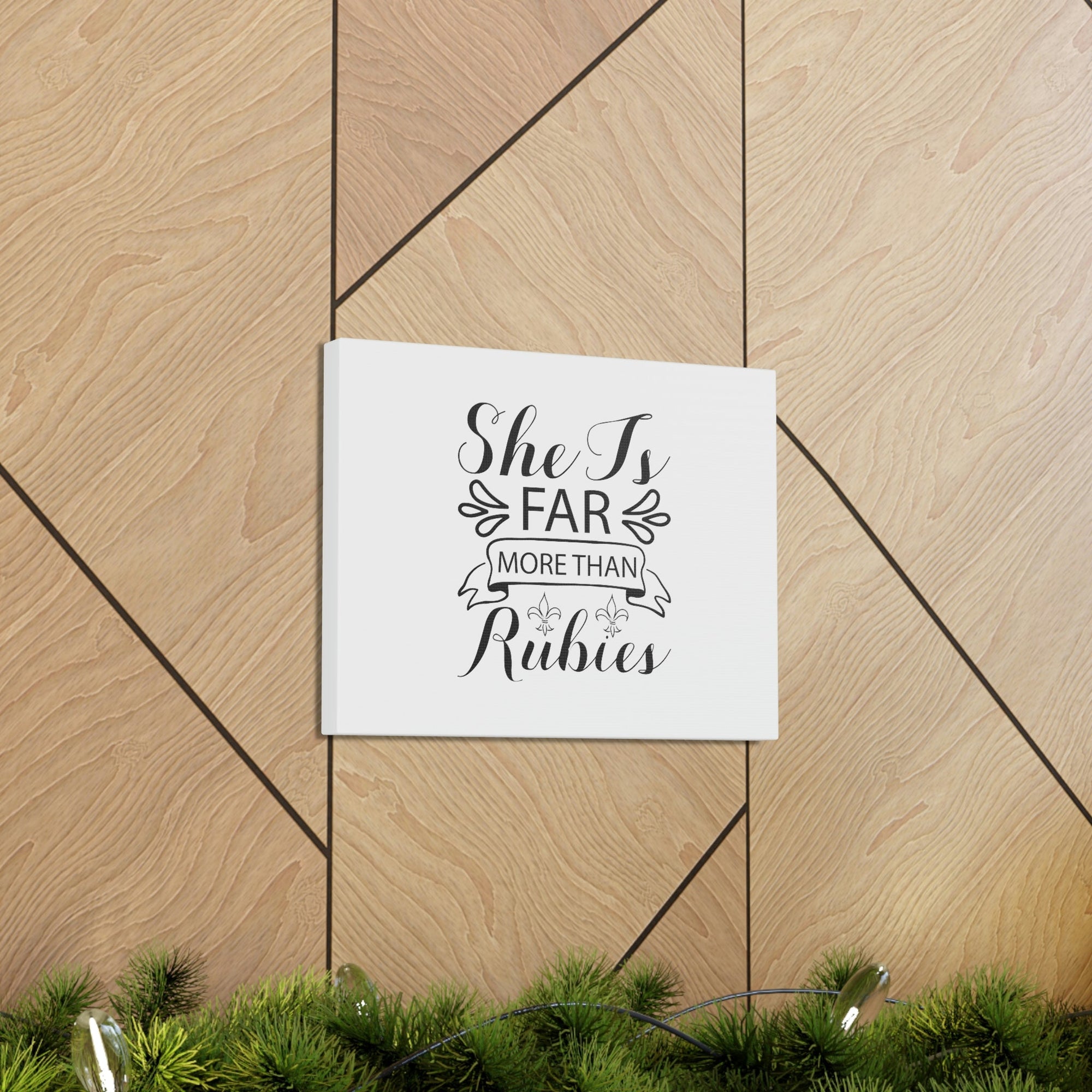 Scripture Walls Far More Than Rubies Proverbs 3:15 Banner Christian Wall Art Bible Verse Print Ready to Hang Unframed-Express Your Love Gifts