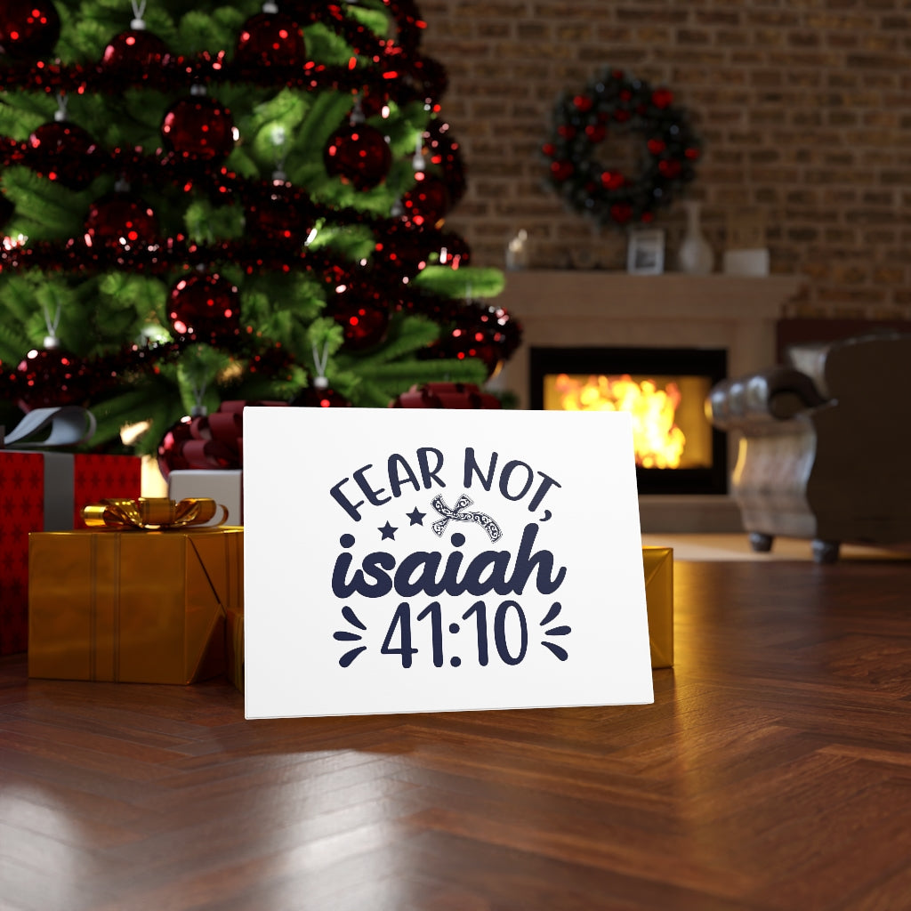Scripture Walls Fear Not Isaiah 41:10 Star And Cross Bible Verse Canvas Christian Wall Art Ready to Hang Unframed-Express Your Love Gifts