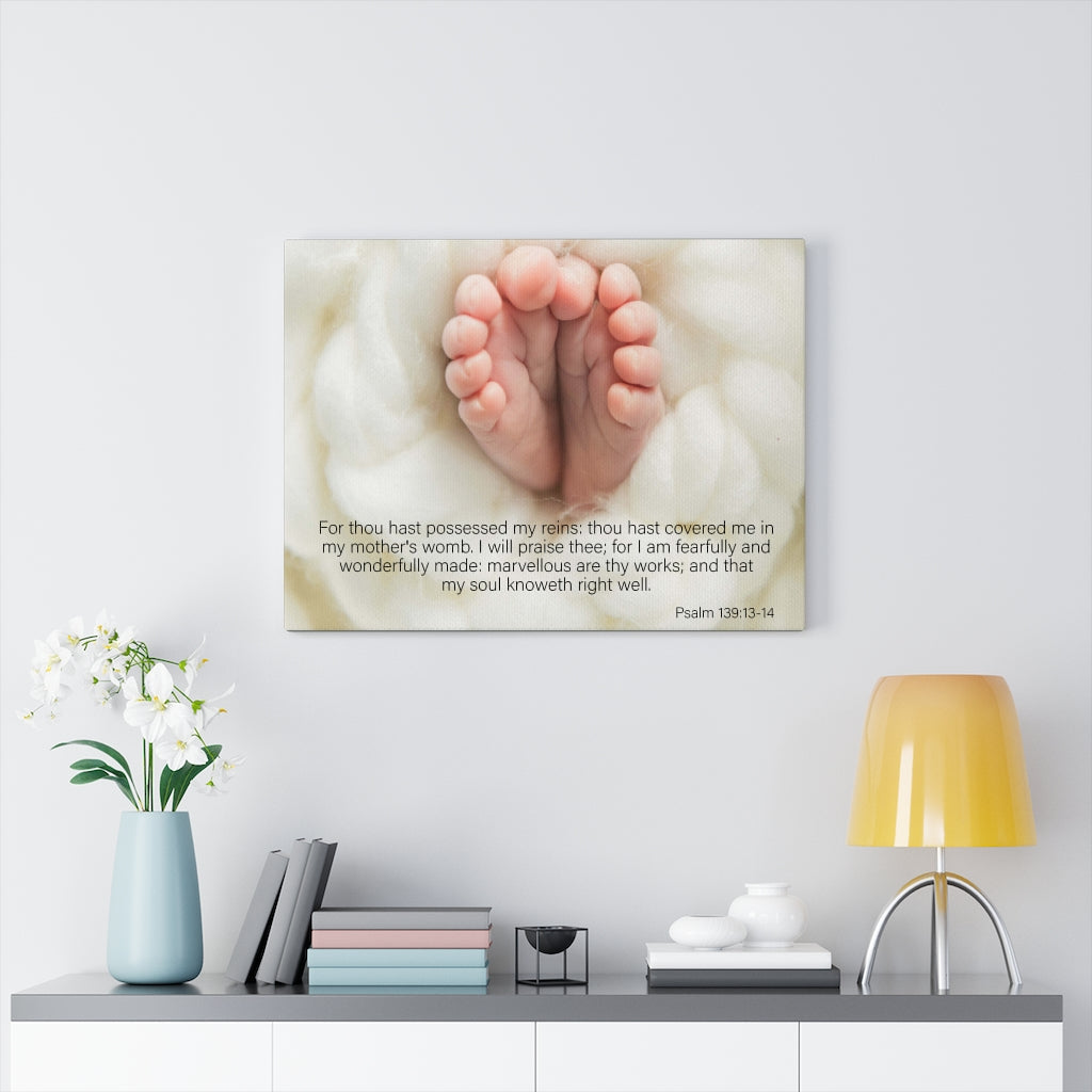Scripture Walls Fearfully and Wonderfully Made Psalm 139:13-14 KJV Wall Art Christian Home Decor Unframed-Express Your Love Gifts