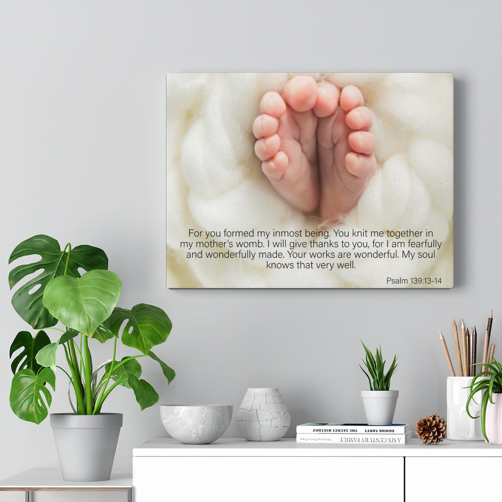 Scripture Walls Fearfully and Wonderfully Made Psalm 139:13-14 Wall Art Christian Home Decor Unframed-Express Your Love Gifts