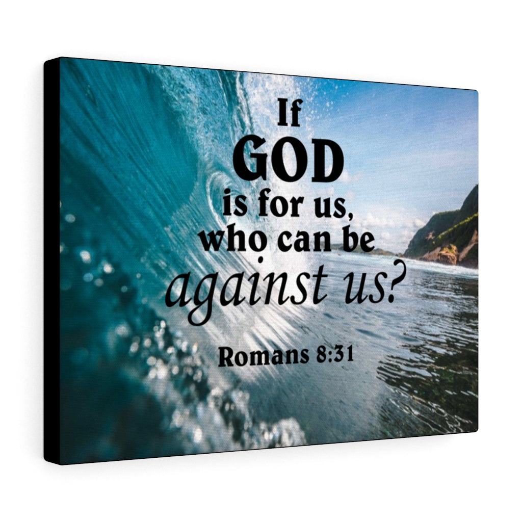 Scripture Walls Fearless Romans 8:31Bible Verse Canvas Christian Wall Art Ready to Hang Unframed-Express Your Love Gifts