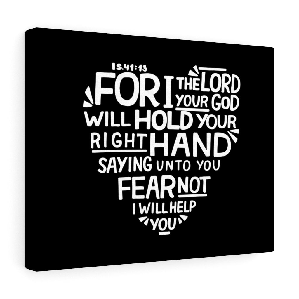 Scripture Walls For I The Lord Your God Isaiah 41:13 Bible Verse Canvas Christian Wall Art Ready to Hang Unframed-Express Your Love Gifts