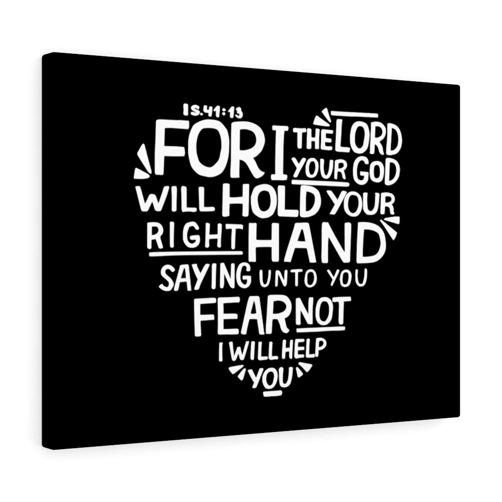 Scripture Walls For I The Lord Your God Isaiah 41:13 Bible Verse Canvas Christian Wall Art Ready to Hang Unframed-Express Your Love Gifts