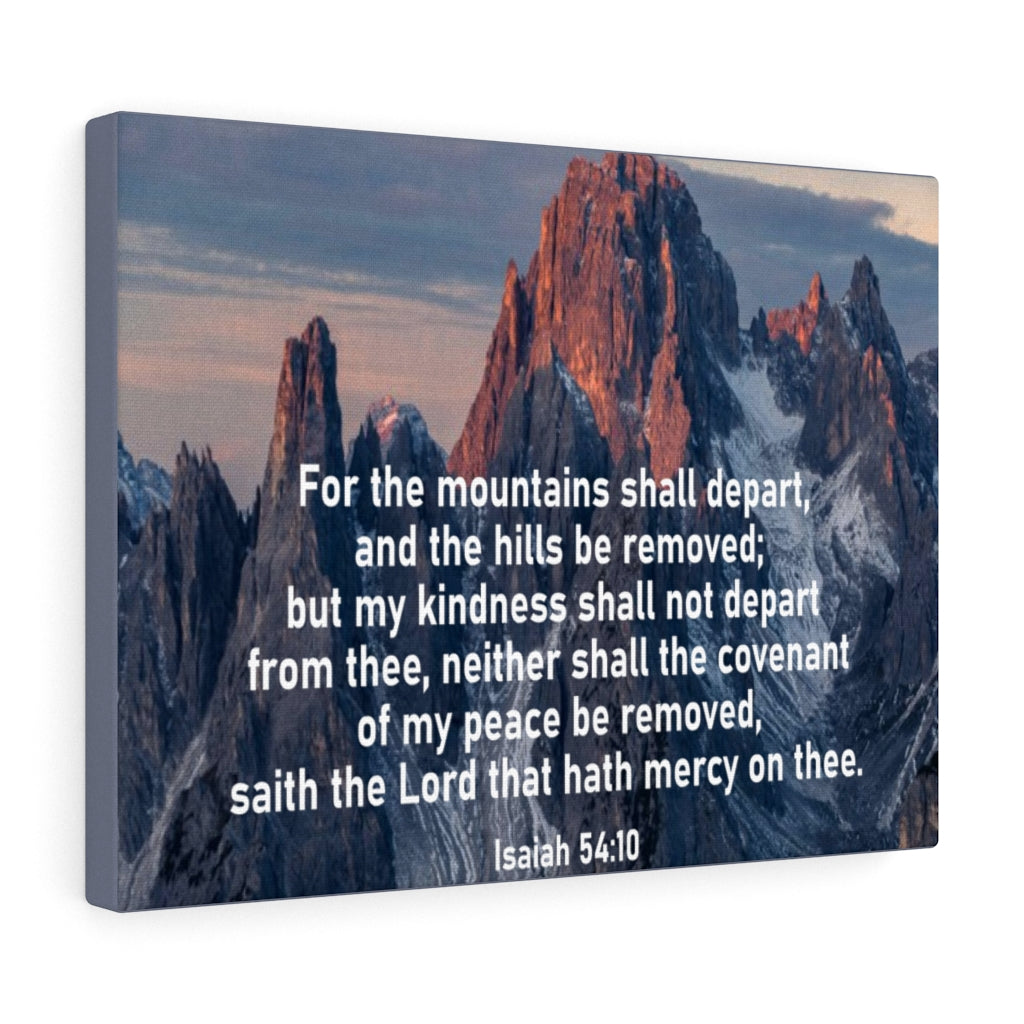 Scripture Walls For The Mountains Shall Depart Isaiah 54:10 Wall Art Christian Home Decor Unframed-Express Your Love Gifts