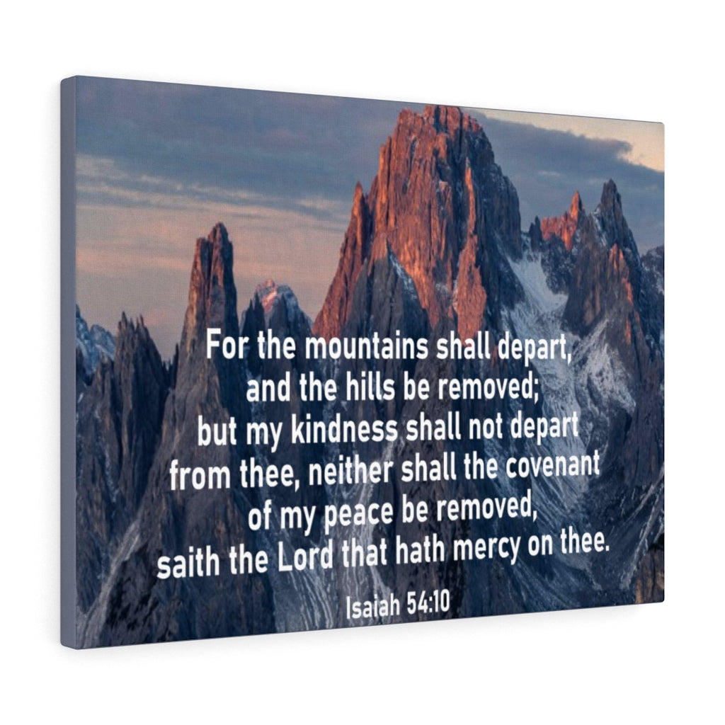 Scripture Walls For The Mountains Shall Depart Isaiah 54:10 Wall Art Christian Home Decor Unframed-Express Your Love Gifts